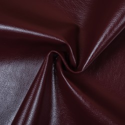 Ткань Дерматин (Кожзам) для мебели (Ширина 138см), цвет Бордовый (на отрез) в Бронницах
