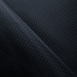 Ткань Оксфорд 300D PU Рип-Стоп СОТЫ, цвет Черный (на отрез)  в Бронницах