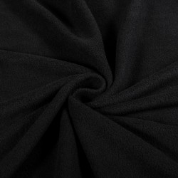 Ткань Флис Односторонний 180 гр/м2 (Ширина 150см), цвет Черный (на отрез) в Бронницах