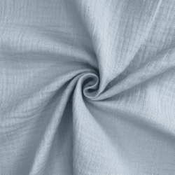 Ткань Муслин Жатый (Ширина 1,4м), цвет Светло-Серый (на отрез) в Бронницах