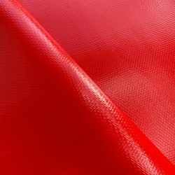 Ткань ПВХ 600 гр/м2 плотная (Ширина 1,5м), цвет Красный (на отрез) в Бронницах