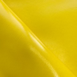 Ткань ПВХ 600 гр/м2 плотная (Ширина 1,5м), цвет Жёлтый (на отрез) в Бронницах