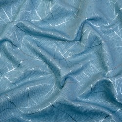 Ткань Блэкаут для штор светозатемняющая 75% &quot;Ледовое тиснение, Голубой&quot; (на отрез)  в Бронницах