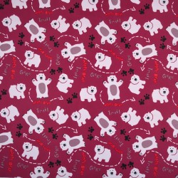 Ткань Oxford 600D PU (Ширина 1,48м), принт &quot;Белые мишки&quot; (на отрез) в Бронницах
