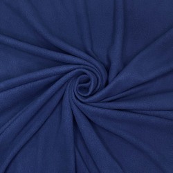 Ткань Флис Односторонний 130 гр/м2 (Ширина 150см), цвет Темно-синий (на отрез) в Бронницах