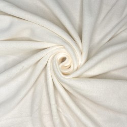 Ткань Флис Односторонний 130 гр/м2 (Ширина 150см), цвет Кремовый (на отрез) в Бронницах
