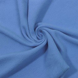 Ткань Флис Односторонний 130 гр/м2 (Ширина 150см), цвет Голубой (на отрез) в Бронницах