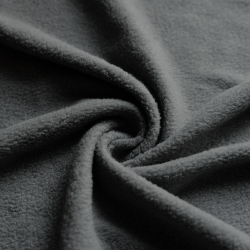 Ткань Флис Односторонний 130 гр/м2, цвет Серый (на отрез)  в Бронницах