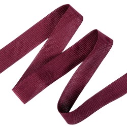 Окантовочная лента-бейка, цвет Бордовый 22мм (на отрез) в Бронницах