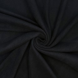 Ткань Флис Односторонний 130 гр/м2 (Ширина 150см), цвет Черный (на отрез) в Бронницах