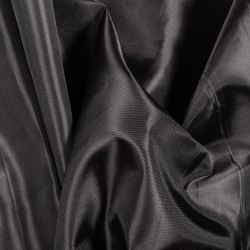 Ткань подкладочная Таффета 190Т (Ширина 150см), цвет Черный (на отрез) в Бронницах