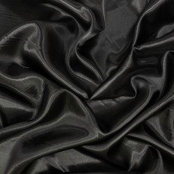 Ткань Атлас-сатин (Ширина 150см), цвет Черный (на отрез) в Бронницах