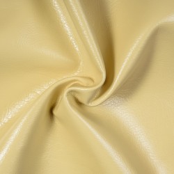 Ткань Дерматин (Кожзам) для мебели (Ширина 138см), цвет Кремовый (на отрез) в Бронницах