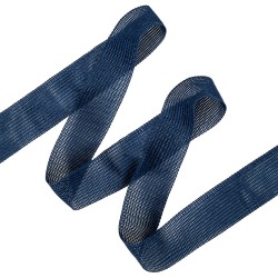Окантовочная лента-бейка, цвет Синий 22мм (на отрез) в Бронницах