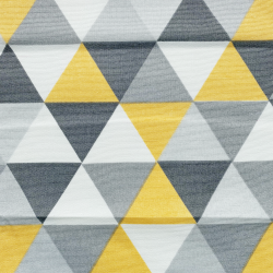 Интерьерная ткань Дак (DUCK) (ширина 1,8м), принт &quot;Треугольники&quot; (на отрез) в Бронницах