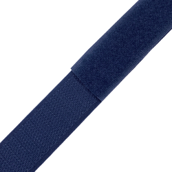 Контактная лента 25мм цвет Тёмно-Синий (Велькро-липучка), на отрез  в Бронницах