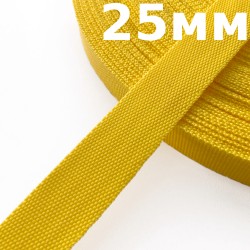 Лента-Стропа 25мм, цвет Жёлтый (на отрез) в Бронницах