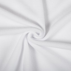 Ткань Флис Односторонний 180 гр/м2 (Ширина 150см), цвет Белый (на отрез) в Бронницах