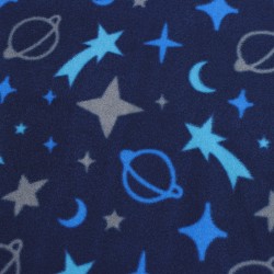 Ткань Флис Двусторонний 240 гр/м2 (Ширина 150см), синий космос в Бронницах