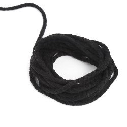 Шнур для одежды тип 2,  Чёрный (плетено-вязаный/полиэфир)  в Бронницах