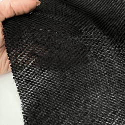 Сетка 3D трехслойная Air mesh 165 гр/м2 (Ширина 150см), цвет Черный (на отрез) в Бронницах